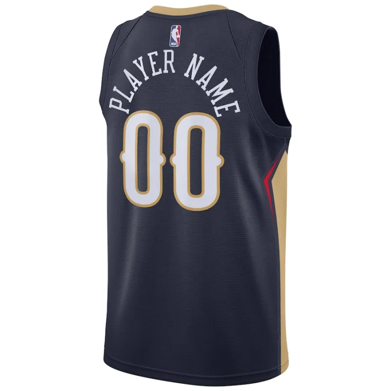 Zion Williamson, New Orleans Pelicans, Maillot personnalisé, Édition Icon, Bleu marine