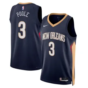 Maglia Swingman dei New Orleans Pelicans Jordan Poole - Edizione Icona - Blu Marino