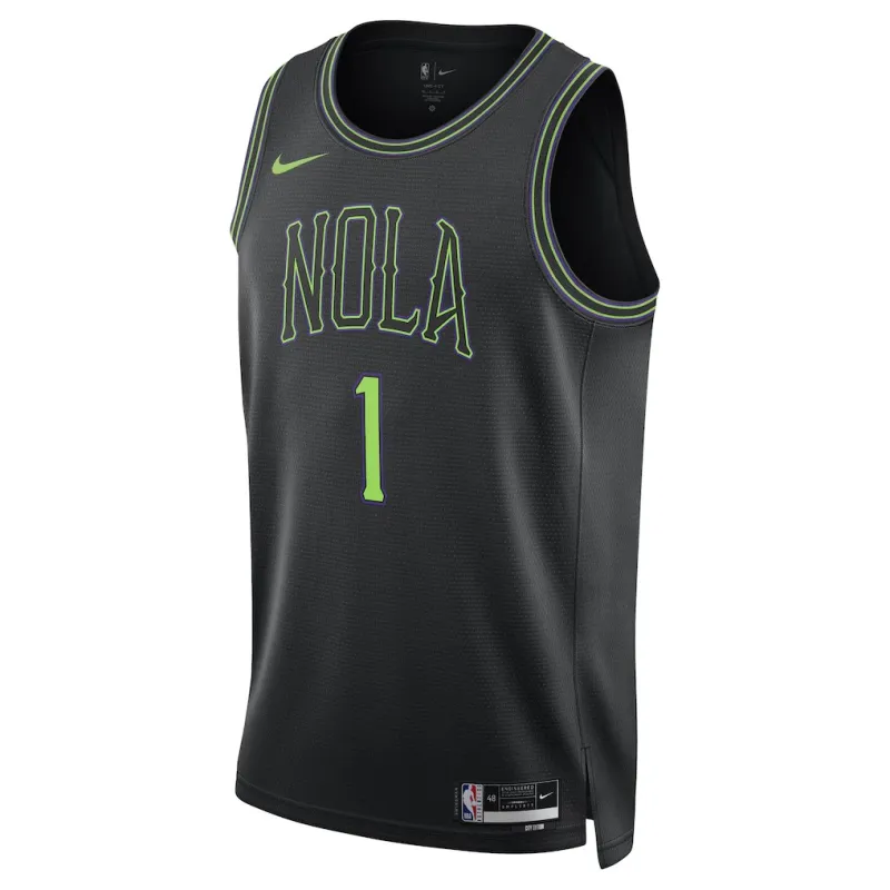 NOP Williamson 2025/26 Swingman City Edition Schwarzes Trikot