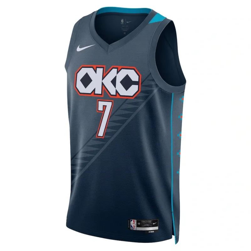 Oklahoma City Thunder Chet Holmgren 2025/26 Maillot Swingman - Édition Ville - Bleu