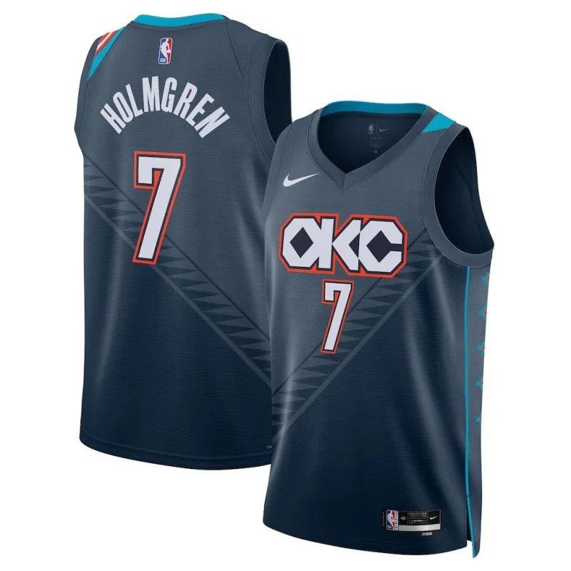 Oklahoma City Thunder Chet Holmgren 2025/26 Maillot Swingman - Édition Ville - Bleu