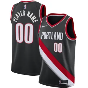 Portland Trail Blazers Camiseta personalizada, edición icóno, Negro