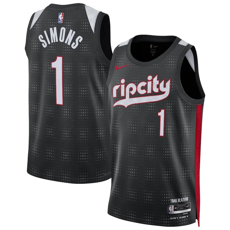 Anfernee Simons, Portland Trail Blazers, Édition Ville 2024/25, Noir