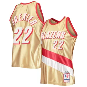 Clyde Drexler, Portland Trail Blazers, Jersey Hardwood Classics del 75° anniversario 1991/92, Oro
