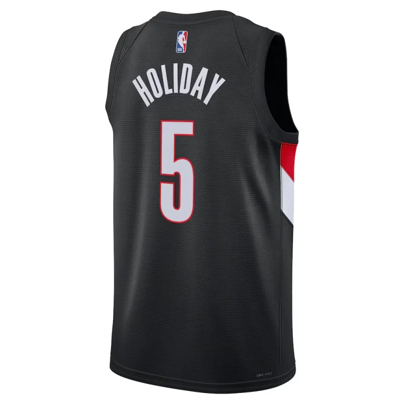 Camiseta Swingman de Portland Trail Blazers Jrue Holiday - Edición Icono - Negra
