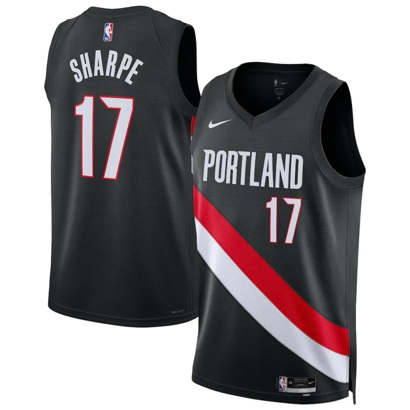 Camiseta Swingman de Portland Trail Blazers Shaedon Sharpe - Edición Icono - Negra