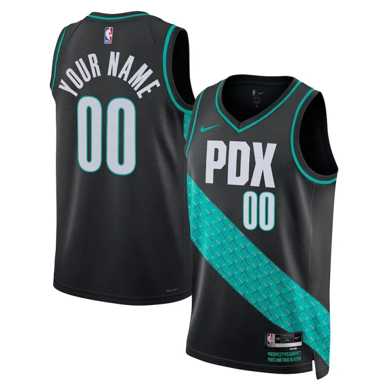 Portland Trail Blazers 2025/26 Maillot Swingman Unisexe - Édition Ville - Noir