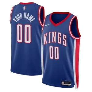 Sacramento Kings 2024/25 Anpassbares Jersey, City Edition, Blau