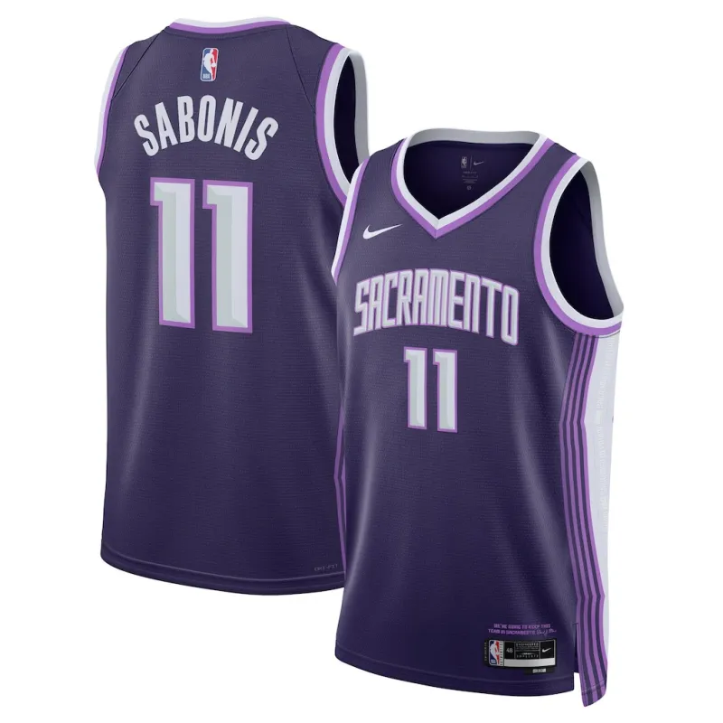 Sacramento Kings Domantas Sabonis 2025/26 Swingman Unisex Trikot - Stadtedition - Lila