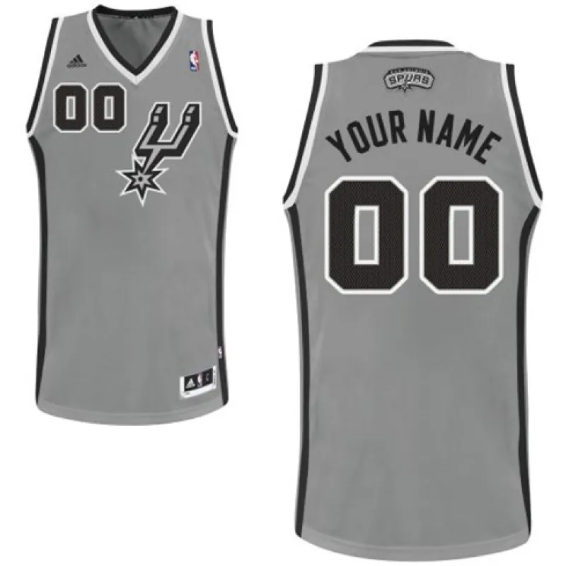 San Antonio Spurs. Édition personnalisée. Gris