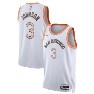 Keldon Johnson. San Antonio Spurs. Edizione della città 2023/24. Bianco