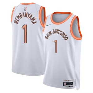 Victor Wembanyama. San Antonio Spurs. Edizione della città 2023/24. Bianco