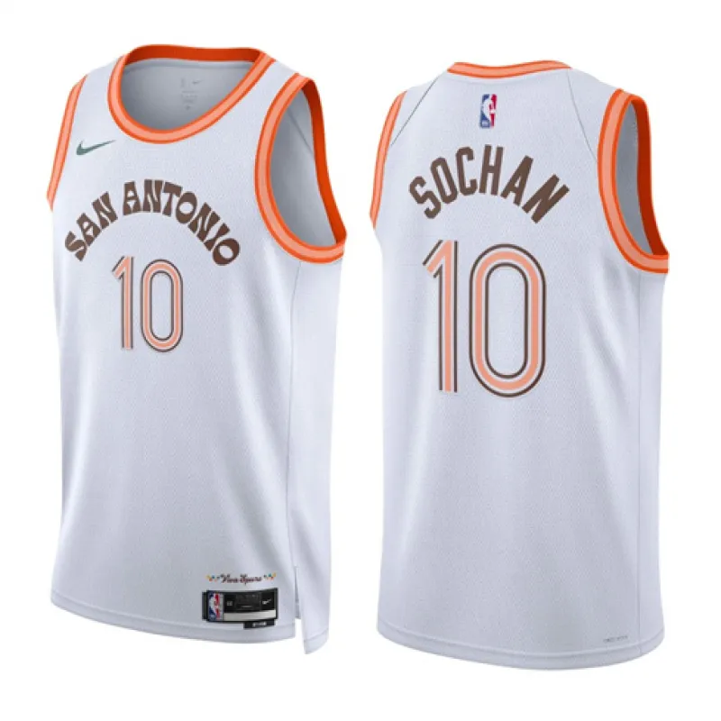 Jeremy Sochan. San Antonio Spurs. City Edition 2023/24. Weiß