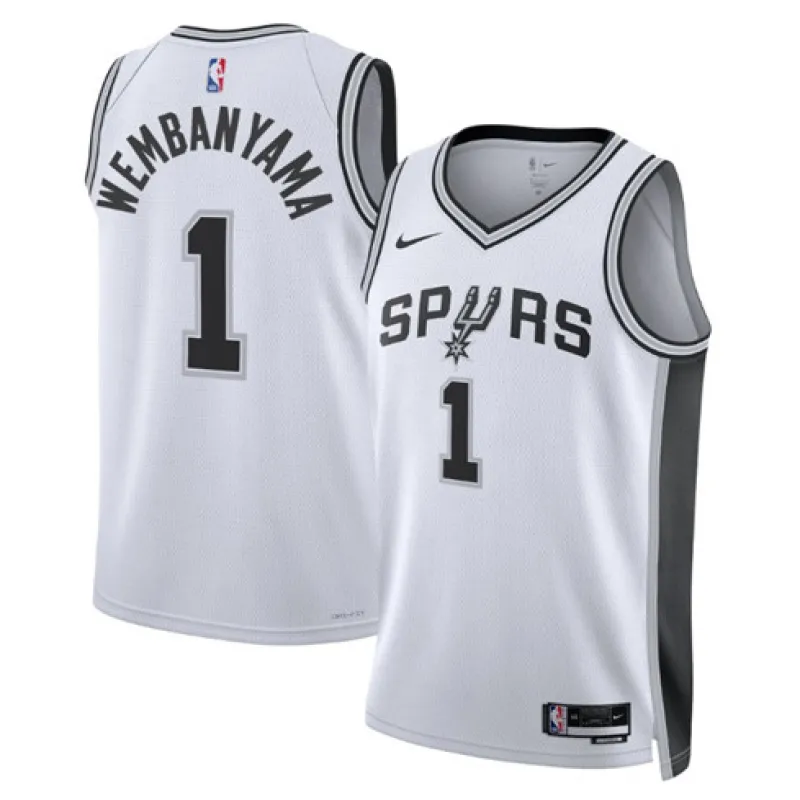 Victor Wembanyama. San Antonio Spurs. 2023. Blanc