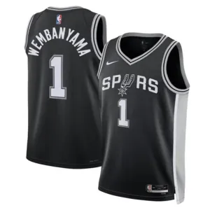Victor Wembanyama. San Antonio Spurs. Icona 2023. Nero