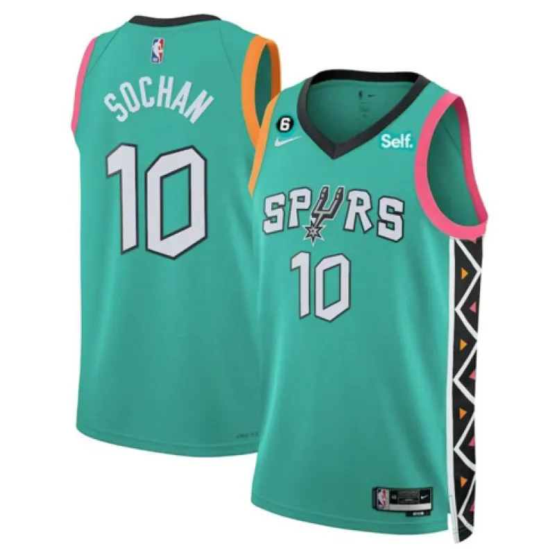 Jeremy Sochan. San Antonio Spurs. City Edition 2022/23. Grün