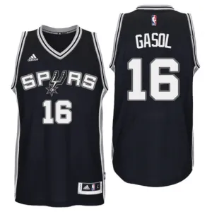 Pau Gasol. San Antonio Spurs. Negro