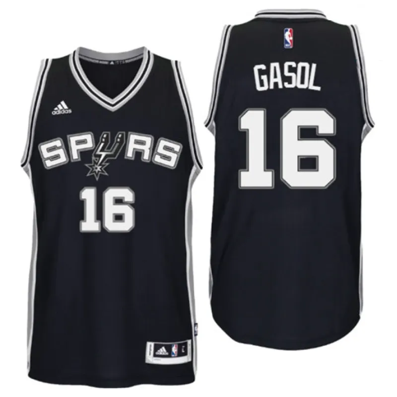 Pau Gasol. San Antonio Spurs. Negro