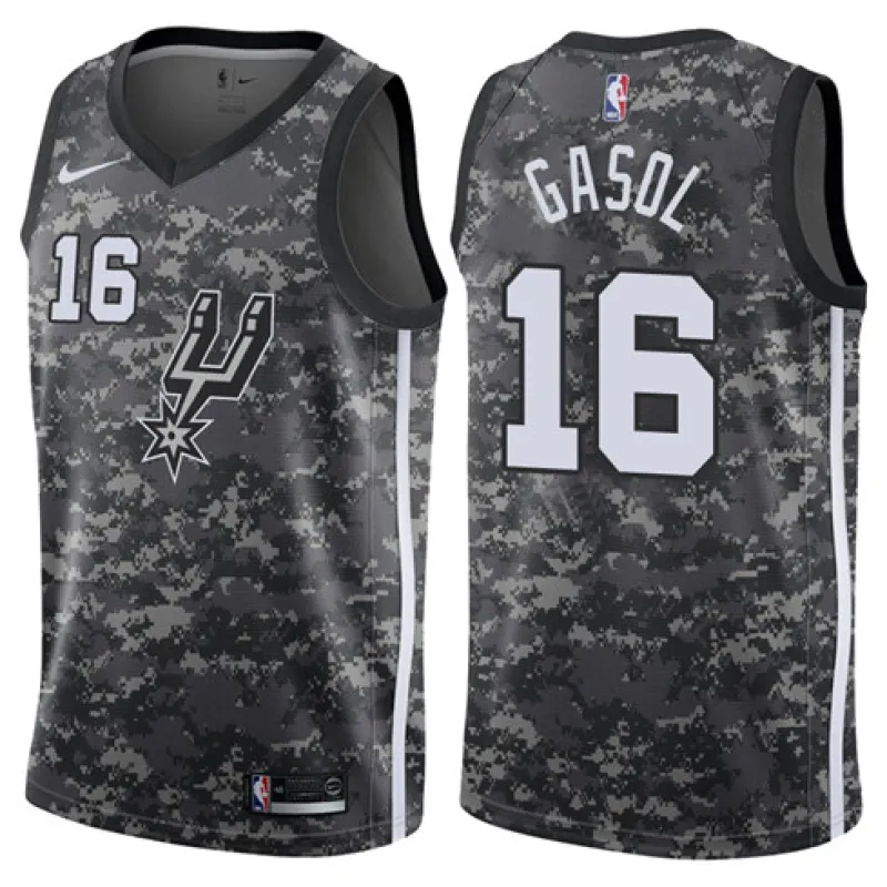 Pau Gasol. San Antonio Spurs. City Edition. Grau