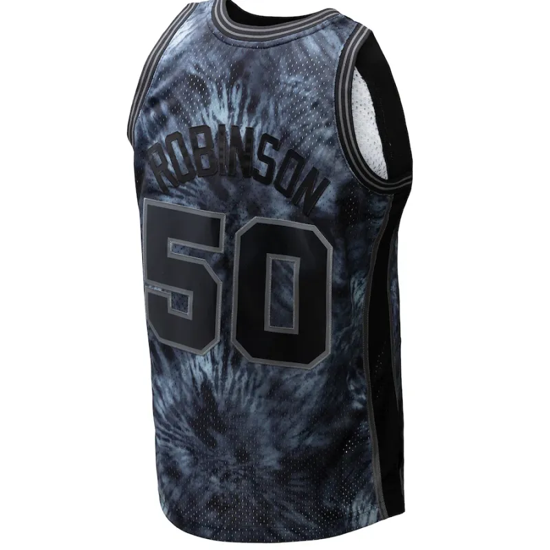 David Robinson, San Antonio Spurs, Maillot teinté en boucle 1998/99, Noir