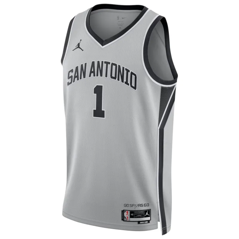 Maillot Swingman des San Antonio Spurs Victor Wembanyama - Version Statement - Gris