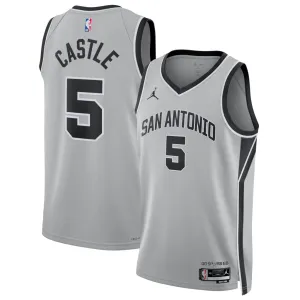 Maglia Swingman degli San Antonio Spurs Stephen Castle - Edizione Statement - Grigia