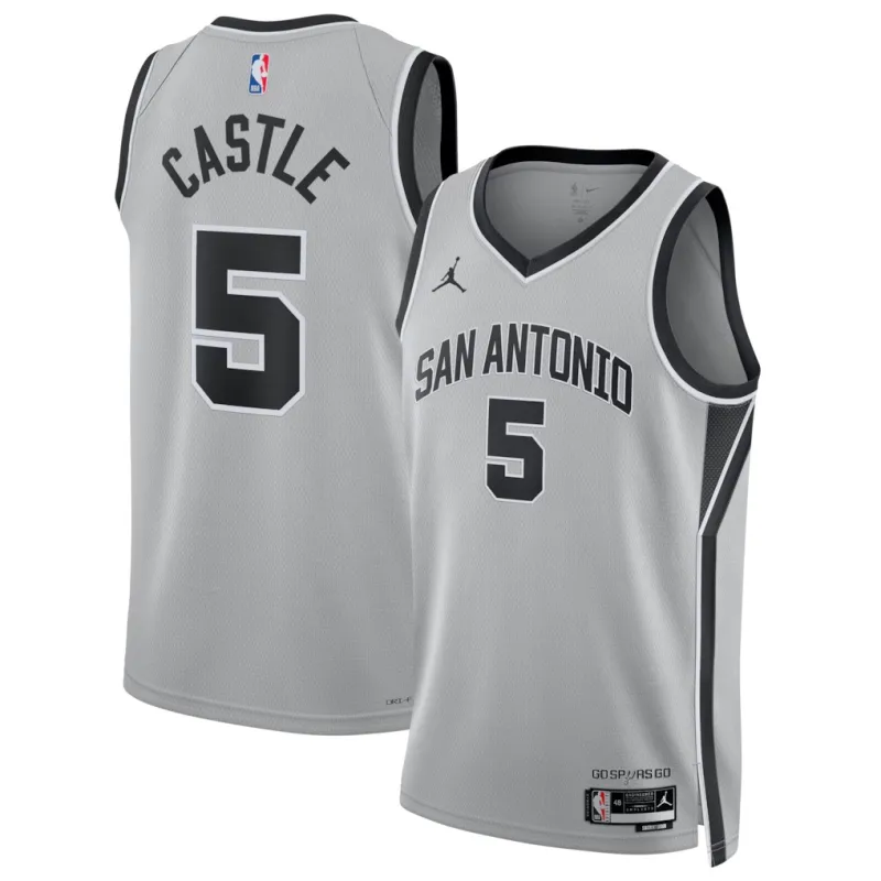 San Antonio Spurs Stephen Castle Swingman Trikot - Statement Edition - Grau