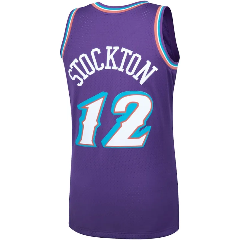 Maillot de fan de John Stockton pour l'Utah Jazz, Violet