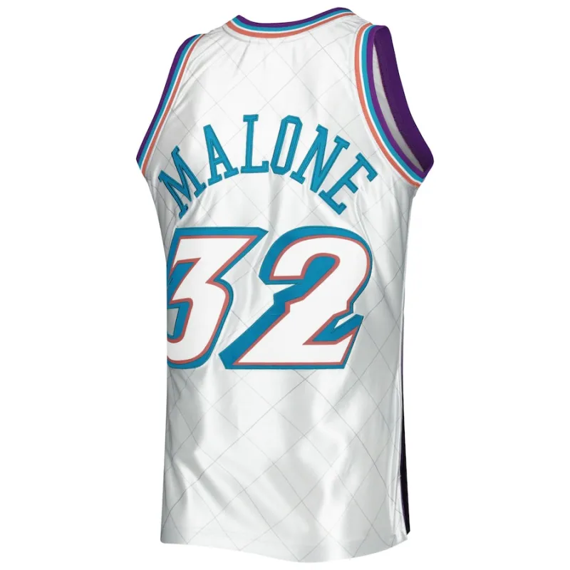 Karl Malone Utah Jazz 1996/97 Klassische 75. Jahrestag Edition, Weiß