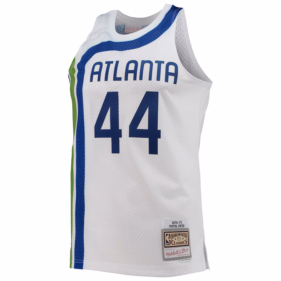 Camiseta Pete Maravich Atlanta Hawks Mitchell & Ness 70/71 Retro