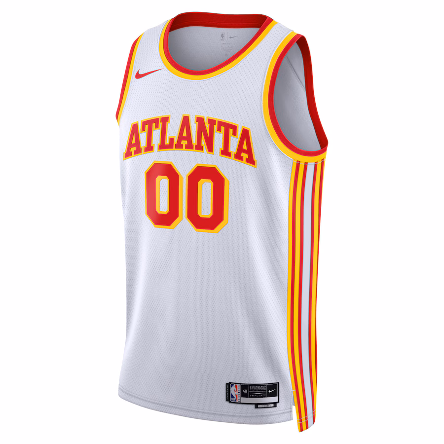 Atlanta Hawks Maillot personnalisé Swingman unisexe - Édition Association - Blanc