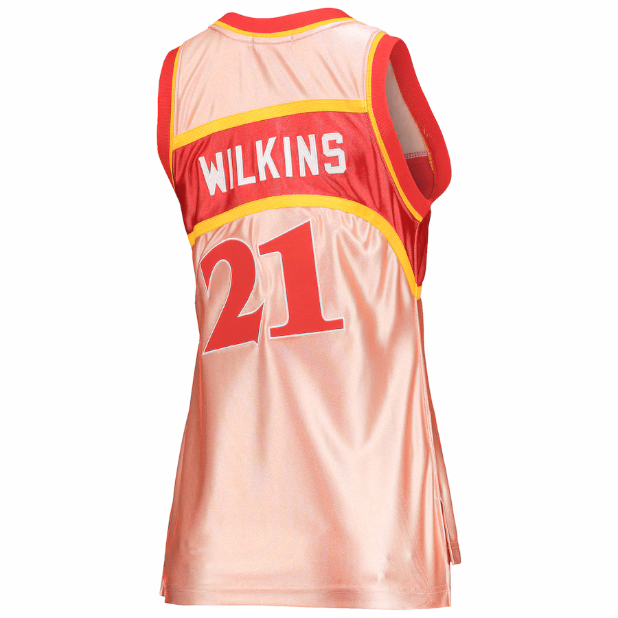 Camiseta Dominique Wilkins Atlanta Hawks Mitchell & Ness 75 Aniversario Mujer