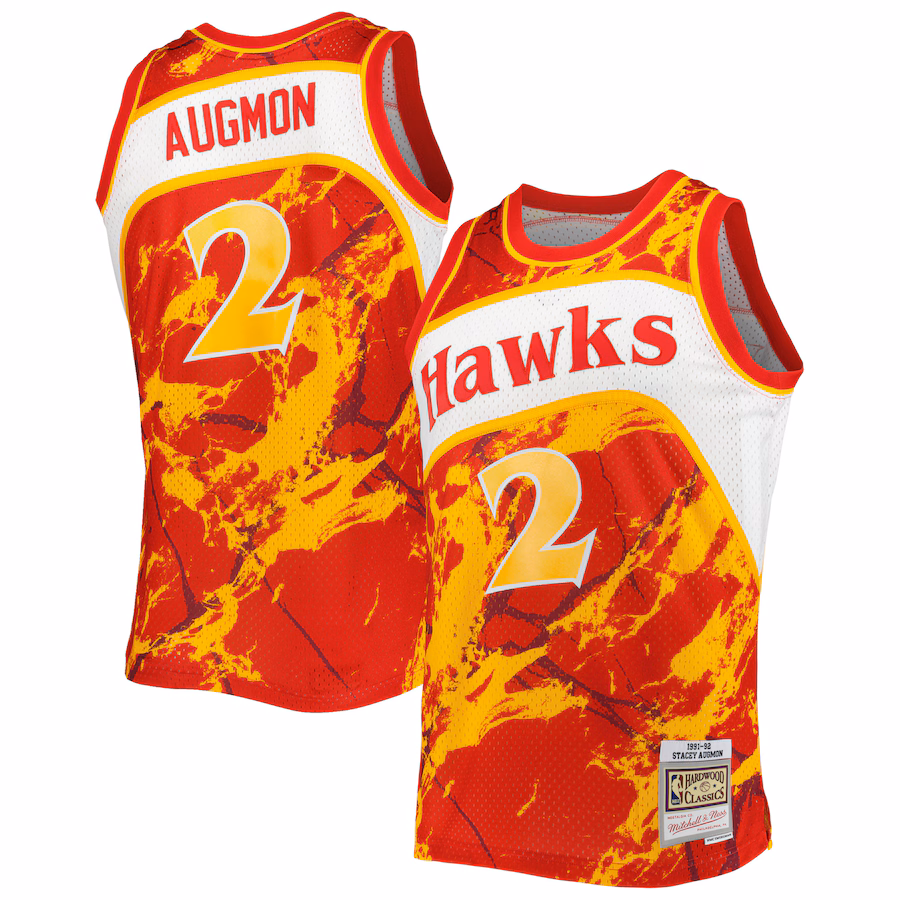 Canotta Basket Stacey Augmon Hawks Mitchell & Ness 1991/92 Marble