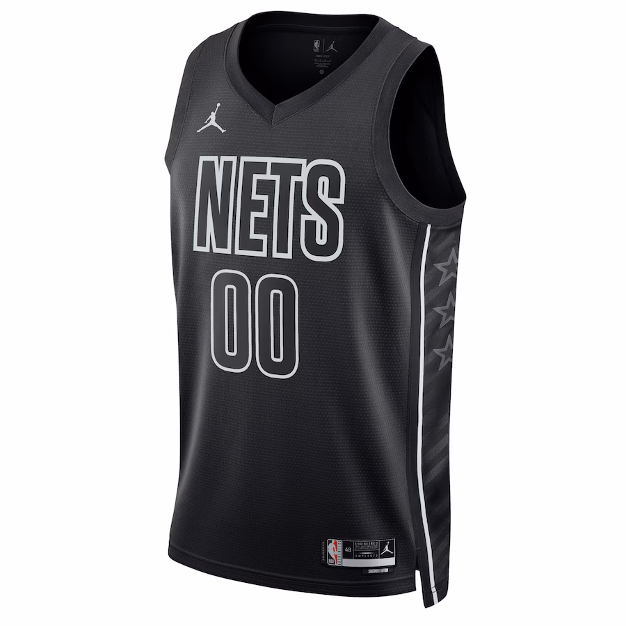 Brooklyn Nets, Unisex, Swingman maßgefertigtes Jersey der Saison 2022/23 - Statement-Edition - Schwarz