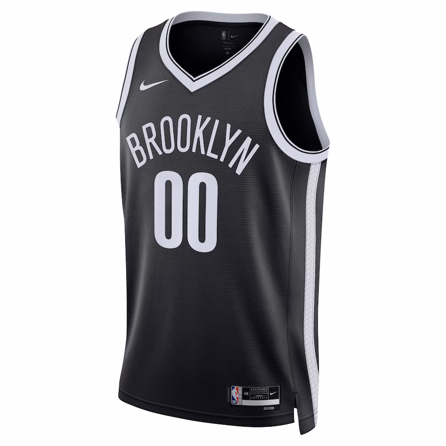Brooklyn Nets, Maglia Swingman personalizzata unisex - Edizione Icona - Nero
