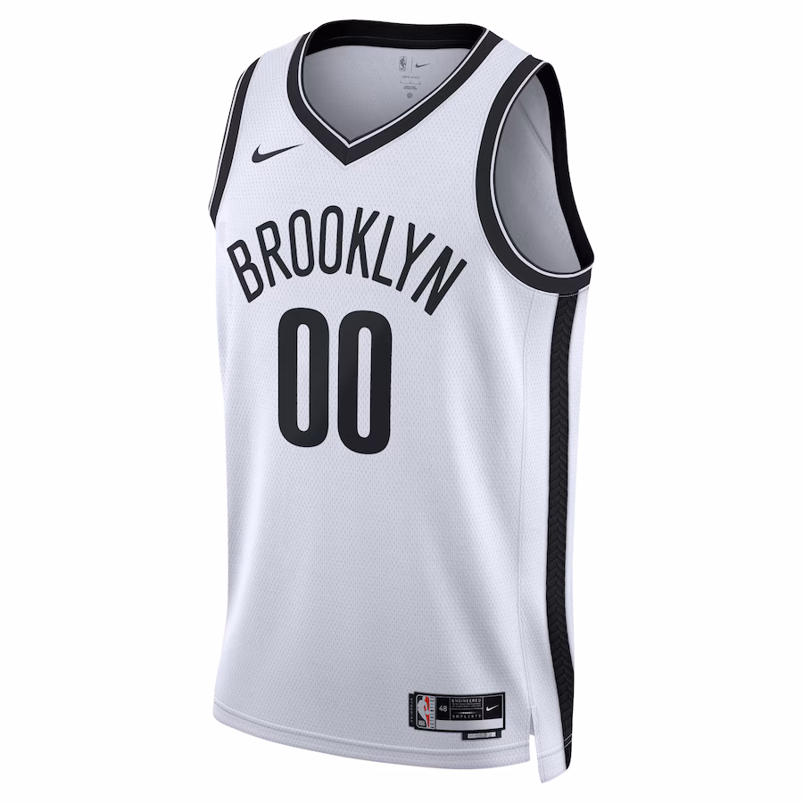 Brooklyn Nets, Maglia Swingman personalizzata unisex - Edizione dell'Associazione - Bianco