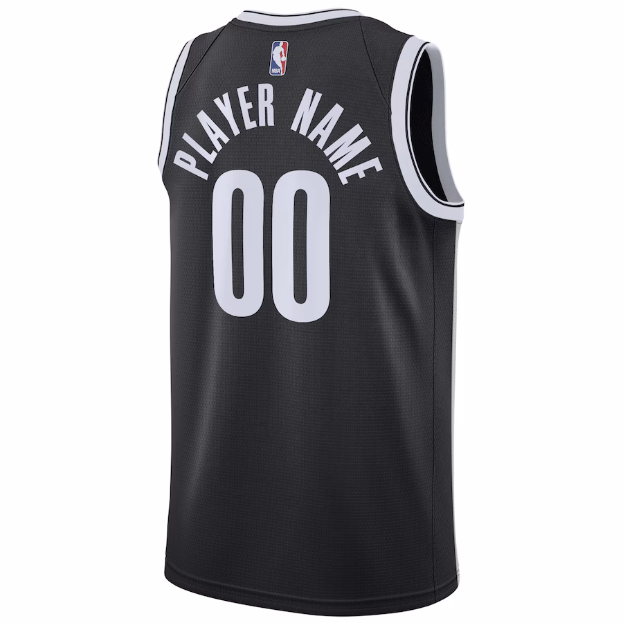 Brooklyn Nets, Maillot Swingman personnalisé en 2020/21 - Édition Icône - Noir
