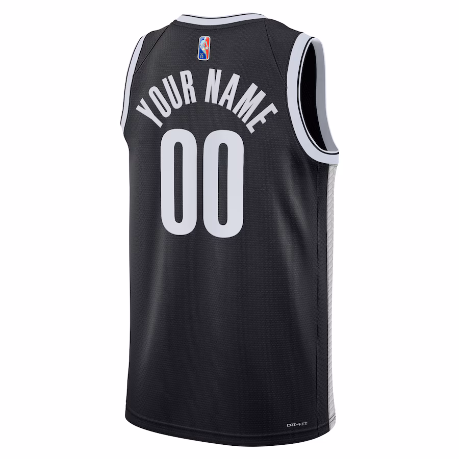 Brooklyn Nets, Maillot Swingman personnalisé de 2021/22 - Édition Icône - Noir