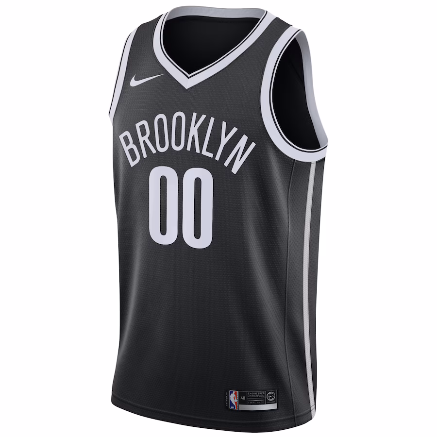 Camiseta Swingman personalizada de los Brooklyn Nets - Edición Ícono - Negro