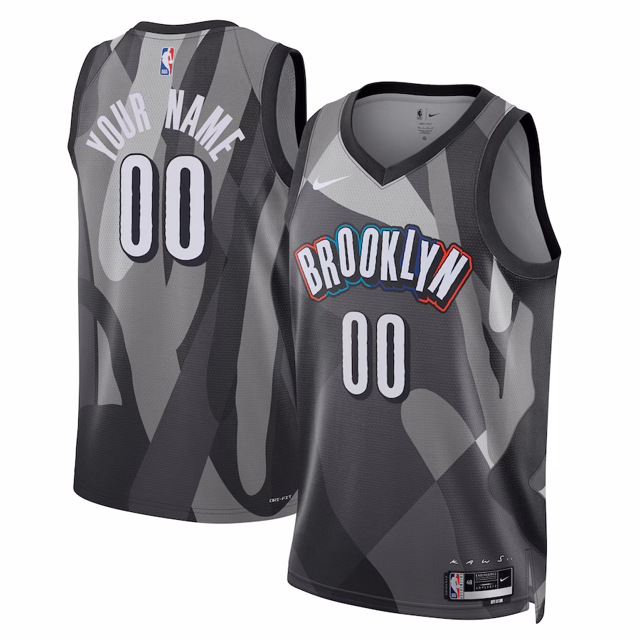 Brooklyn Nets 2024/25 Unisex maßgefertigtes Swingman-Jersey - City-Edition - Grau