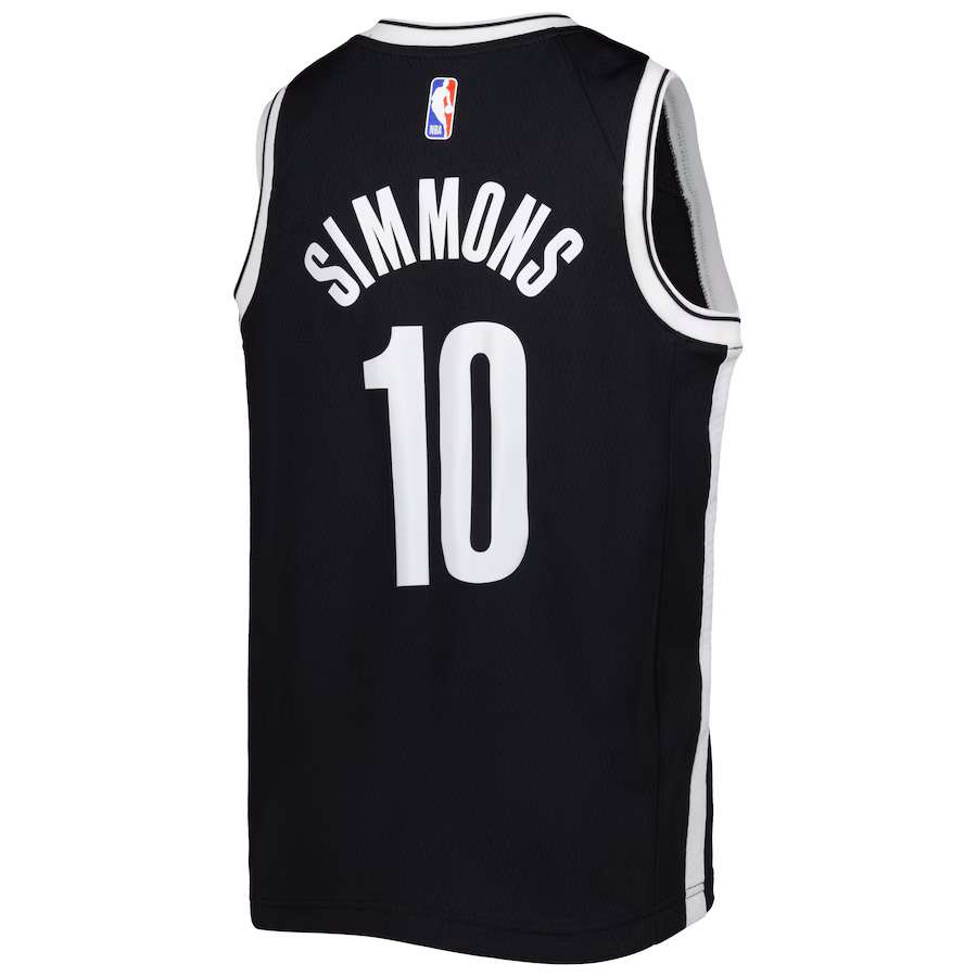 Camiseta Swingman Juvenil de los Brooklyn Nets de Ben Simmons - Édition Icon - Negro