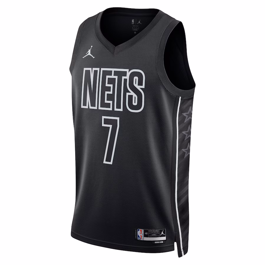 Camiseta Swingman Unisex de los Brooklyn Nets de Kevin Durant - Edición Statement - Negro
