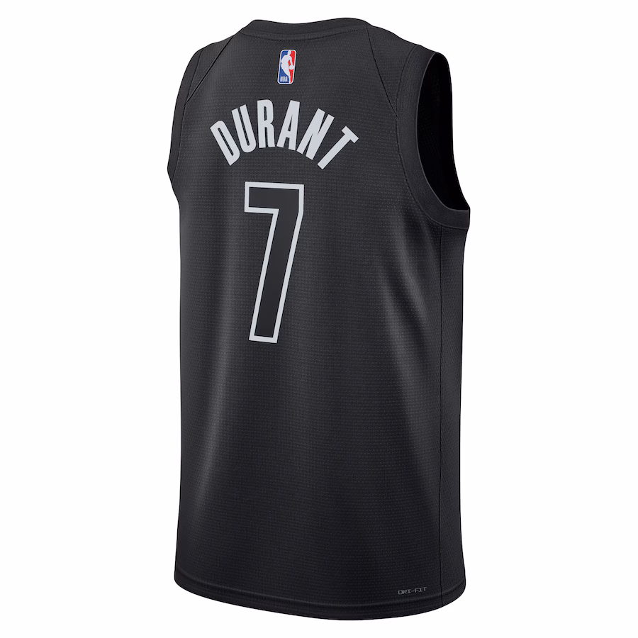 Camiseta Swingman Unisex de los Brooklyn Nets de Kevin Durant - Edición Statement - Negro