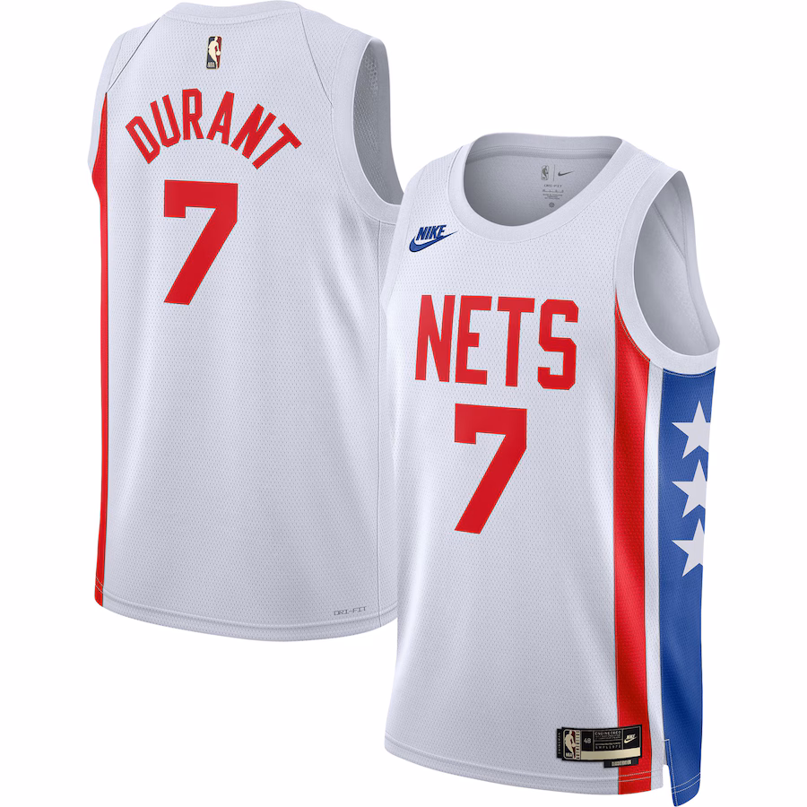 Camiseta Swingman de los Brooklyn Nets de Kevin Durant - Edición Clásica - Blanco