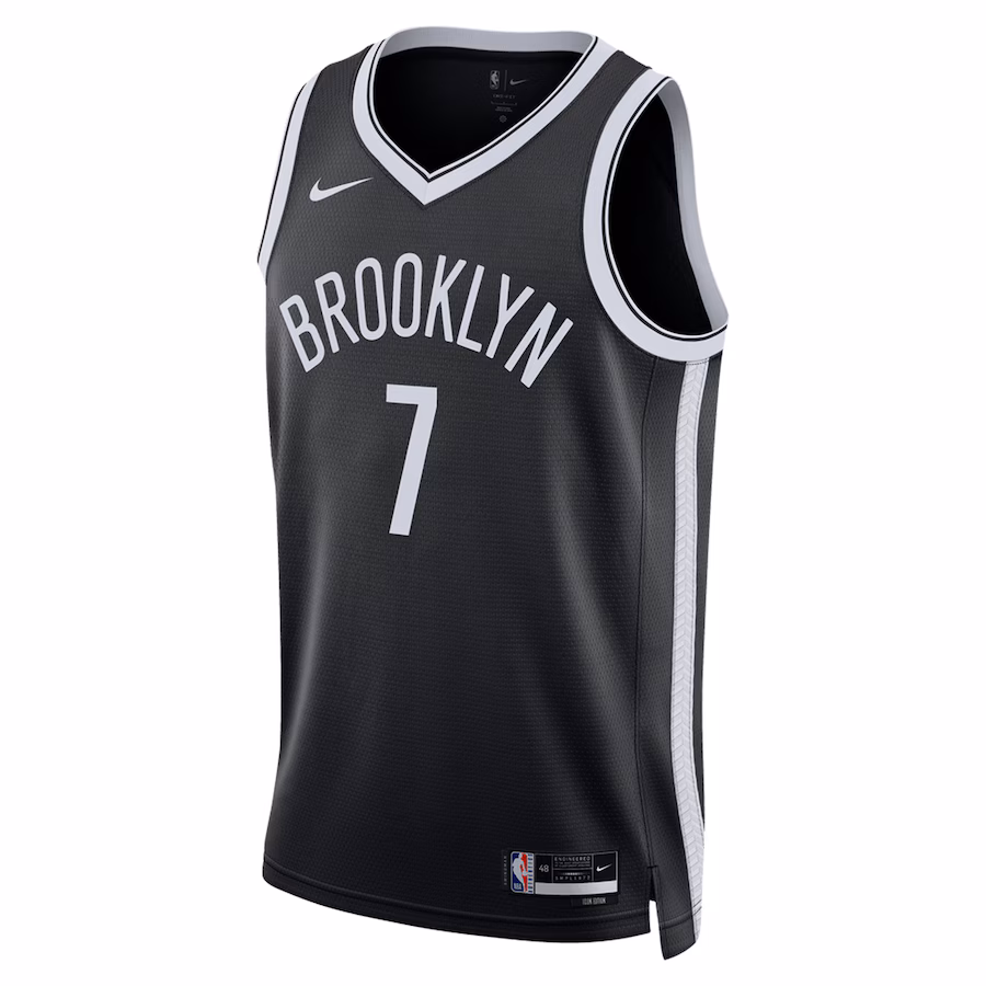 Camiseta Swingman Unisex de los Brooklyn Nets de Kevin Durant - Edición de ícono - Negro