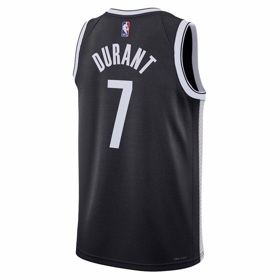 Camiseta Swingman Unisex de los Brooklyn Nets de Kevin Durant - Edición de ícono - Negro