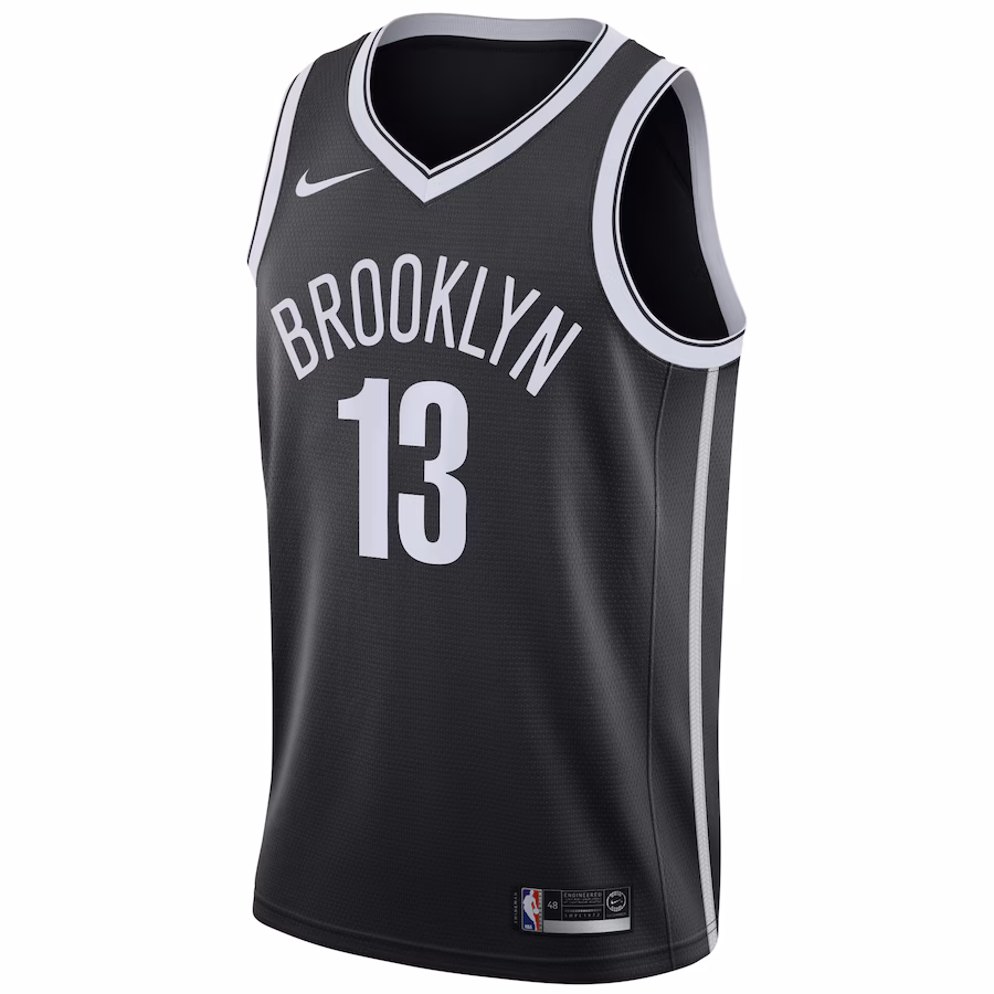 Maillot Swingman 2020/2021 des Brooklyn Nets de James Harden - Édition icône - Noir