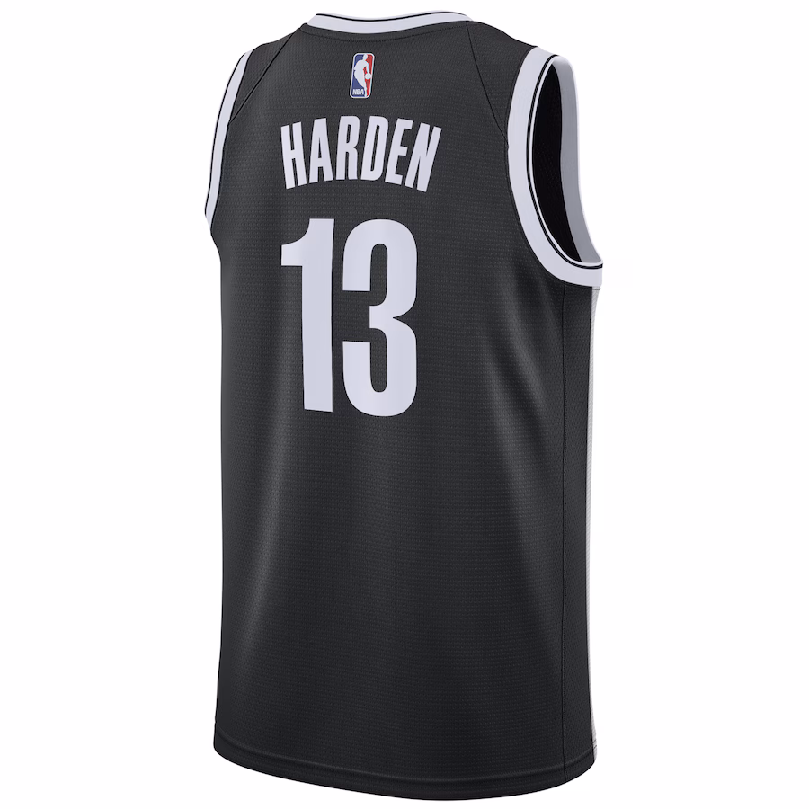 Maillot Swingman 2020/2021 des Brooklyn Nets de James Harden - Édition icône - Noir