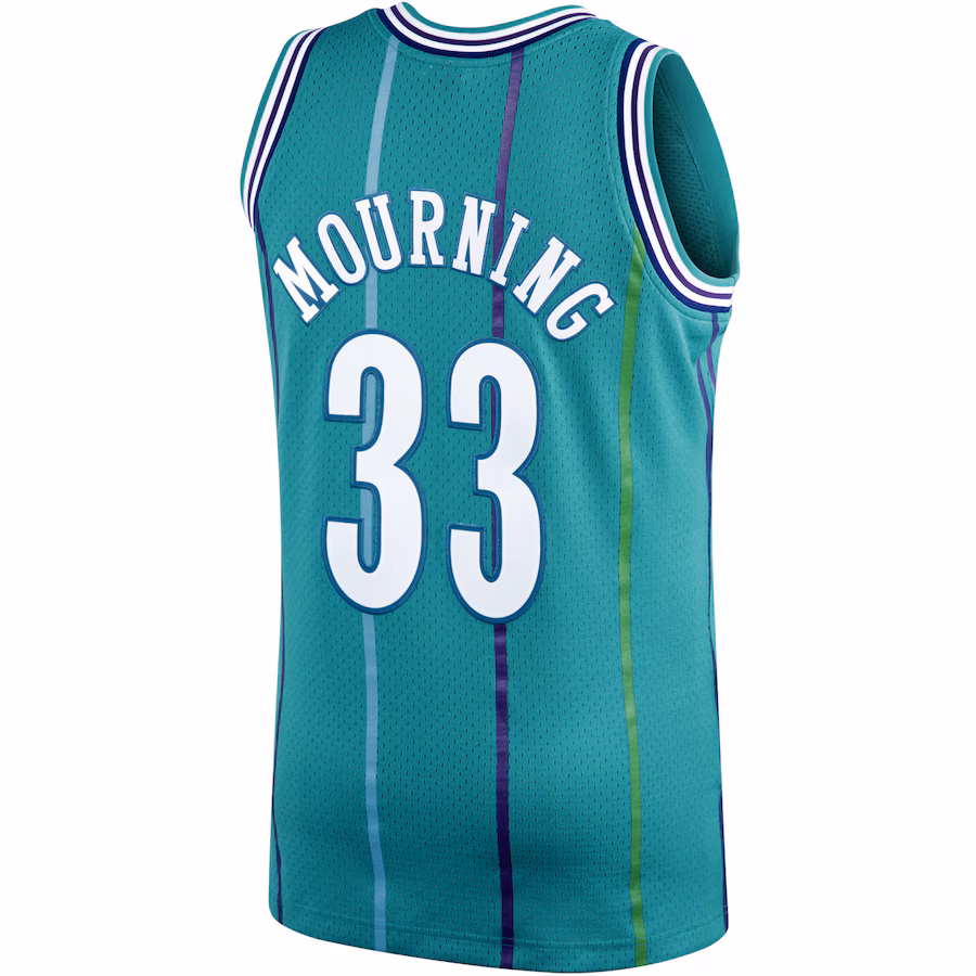 Camiseta Alonzo Mourning Charlotte Hornets 1992/93 Mitchell & Ness Hardwood Classics