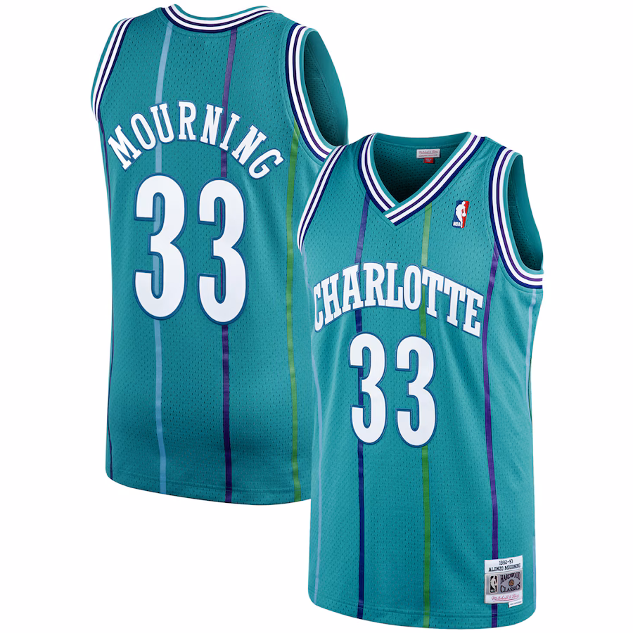Canotta Basket Alonzo Mourning Charlotte Hornets 1992/93 Mitchell & Ness Retro